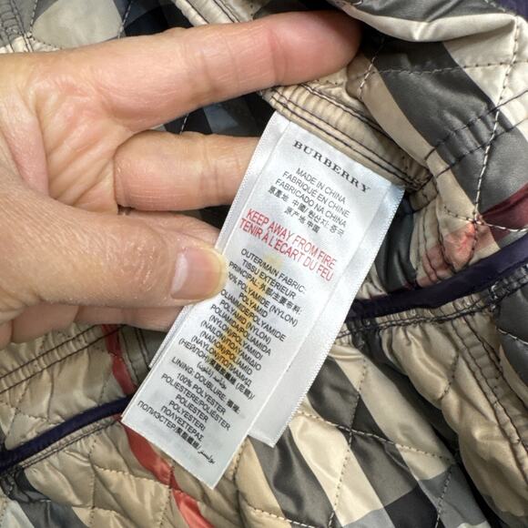 Burberry Quilted Jacket Purple/ Violet Kids Girl Size 14Y - Picture 15 of 15